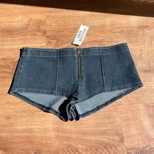 Urban Outfitters denim micro booty shorts size medium stretch sexy festival NWT